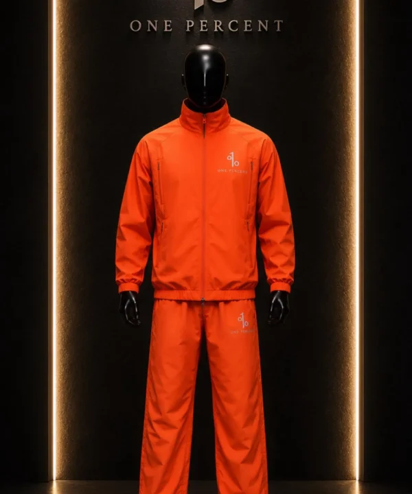 Mens Orange Tracksuit Nylon Taslan, gift for him, unisex wear gift for her